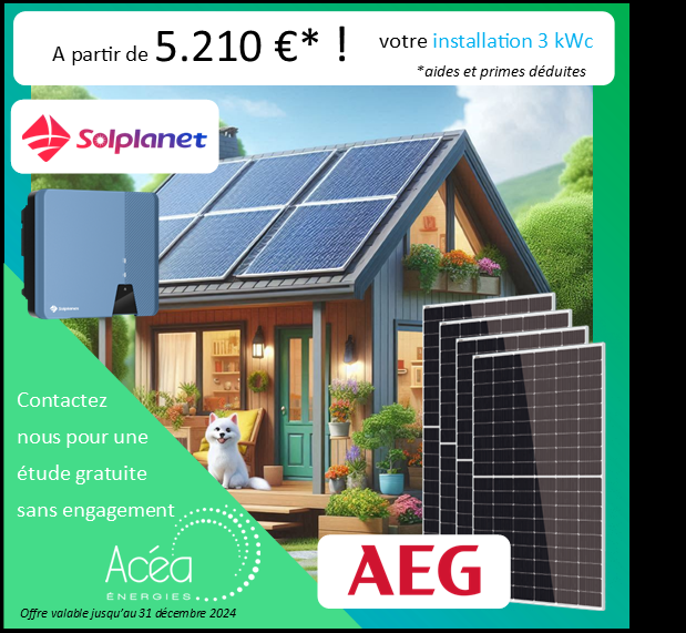 ACEA Energies - 5210 € Offre exceptionnelle panneaux photovoltaïques